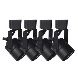 SHILIHE H Type Halogen MR16 GU10 Track Lighting Heads ETL Listed,Black(no Bulb) 4Pack