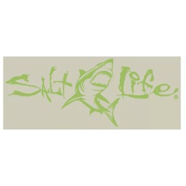 Salt Life Decal Approximately 5.5" Wide X 3" Tall - Green Shark