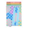 Case Yoobi Double Zip Binder Pencil Case Multicolor Checkered