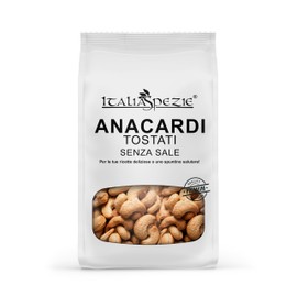 Anacardi Tostati non Salati interi 400 g, Tostati, non salati, senza conservanti. Anacardi senza sale qualità Extra. Frutta secca di primissima scelta. Italia Spezie