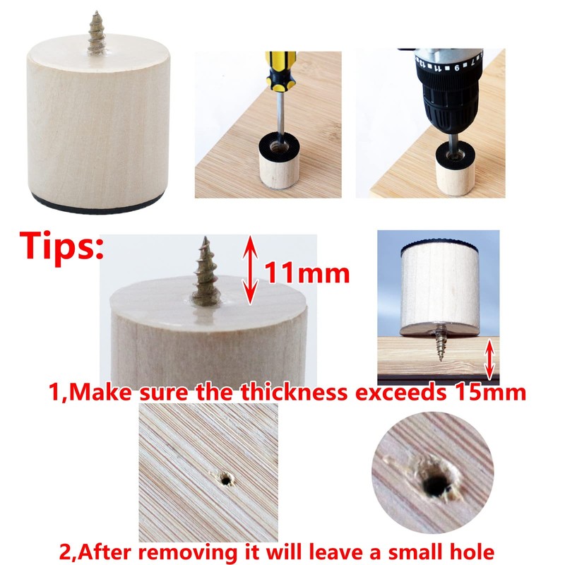 ANFU Cutting Board Feet, Cutting Board Legs Risers, Self Adhesive