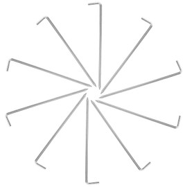 Mipcase 10pcs Galvanized Iron Tent Pegs Heavy Duty Metal Stakes for Camping Hiking and Outdoor Use Shaped Wind Resistant