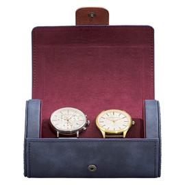 Ted Baker Watch Roll, PU, Navy, One Size