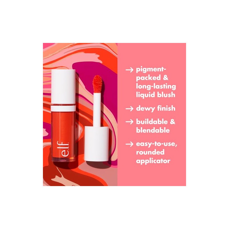 Rubor líquido e.l.f. Camo Liquid Blush Cheeky Lychee - Neutral