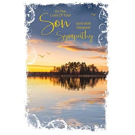 On The Loss of Son Sympathy/Condolence Card with Reflective Image by Cherry Orchard