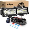 Nilight 6.5Inch 2PCS 120W Spot & Flood Combo Bar Driving