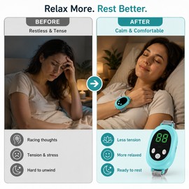 Handheld Pulse Relaxation Device for Bedtime – 20-Level Portable Calming Massager for Home, Office & Travel
