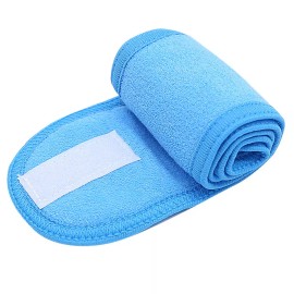 speedway Adjustable Facial Hairband Makeup Head Band Toweling Hair Wrap sticker hair Band - Blue