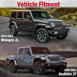 Keyhole Covers Fit for Jeep Wrangler JL Gladiator JT 2025 2024-2018 Magnetic Door Lock Cover Car Key Hole Exterior Protection Black 3Pcs