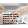 AOYEGIC 4 Stück Nagelhautschieber Set,Edelstahl Nagelschieber,doppelseitige Cuticle Pusher,Hautschieber,Nagellackschaber,Unternagelreiniger,Nagelhautstäbchen,für Fingernägel und