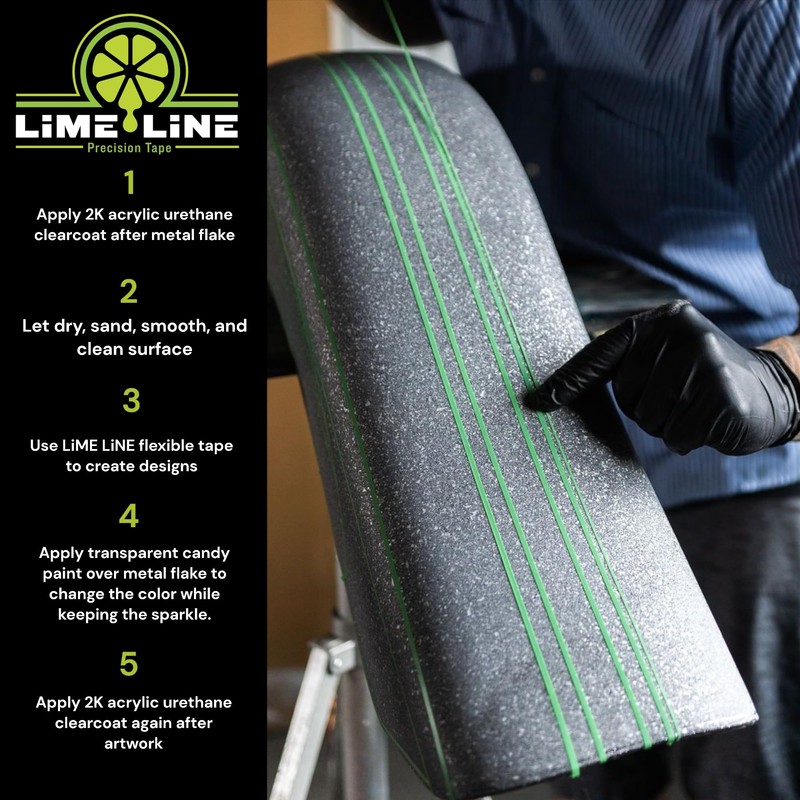 LiME LiNE Rootbeer Brown Metal Flake Automotive Basecoat- No Reducer