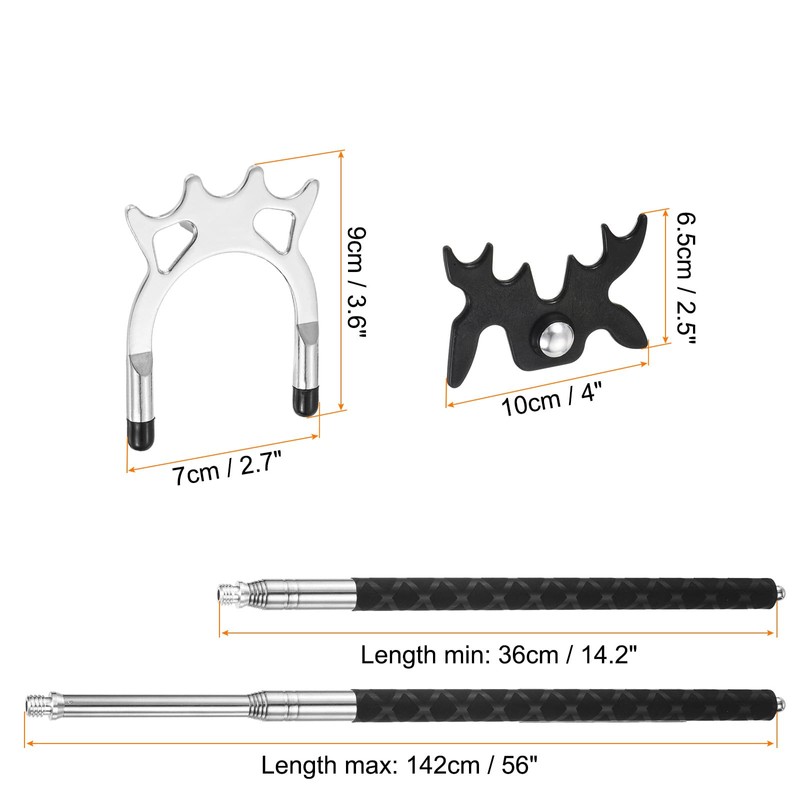 PATIKIL Retractable Billiards Cue Stick Bridge, Silicone Pool Cue Accessory