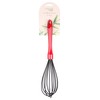 Natural Home Molded Bamboo Silicone Whisk, 12-Inch, Red