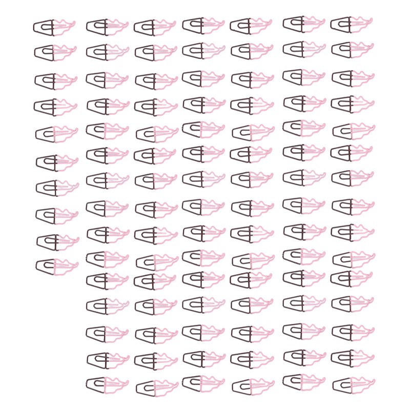 100 Pcs Shaped Paper Clips 2 Color Ice Cream Shape