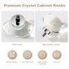 CLCTK 4 Pack Polished Chrome Glass Cabinet Knobs, Chrome Crystal