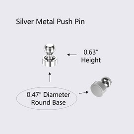 AplysiaTech Updated Strong Magnetic Metal Push Pins, Fridge Magnets Push Pins for Kitchen, Whiteboard, Office, Classroom and Map - Powerful Refrigerator Magnets,Super Strong Fridge Magnet - 24Pack
