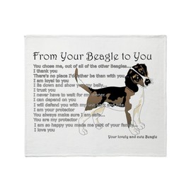 CafePress A Beagle's Letter to You Throw Blanket Super Soft Fleece Plush Throw Blanket, 60"x50"