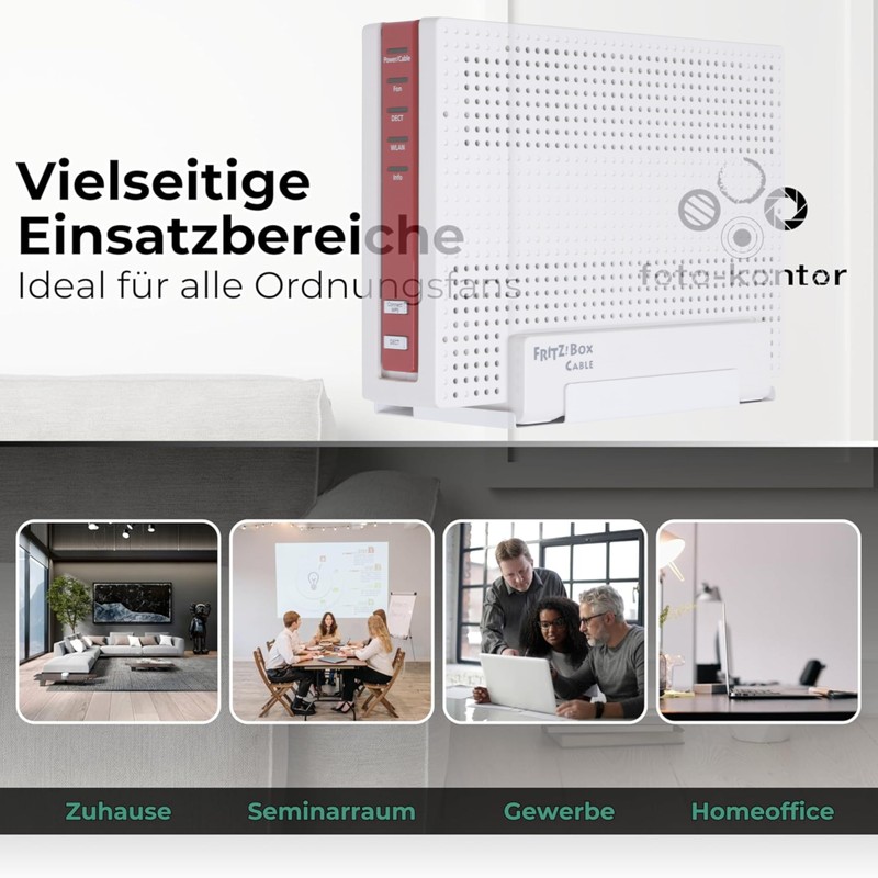 foto-kontor Wall Mount Compatible with AVM FRITZBox 6690/6591 Modem Sturdy