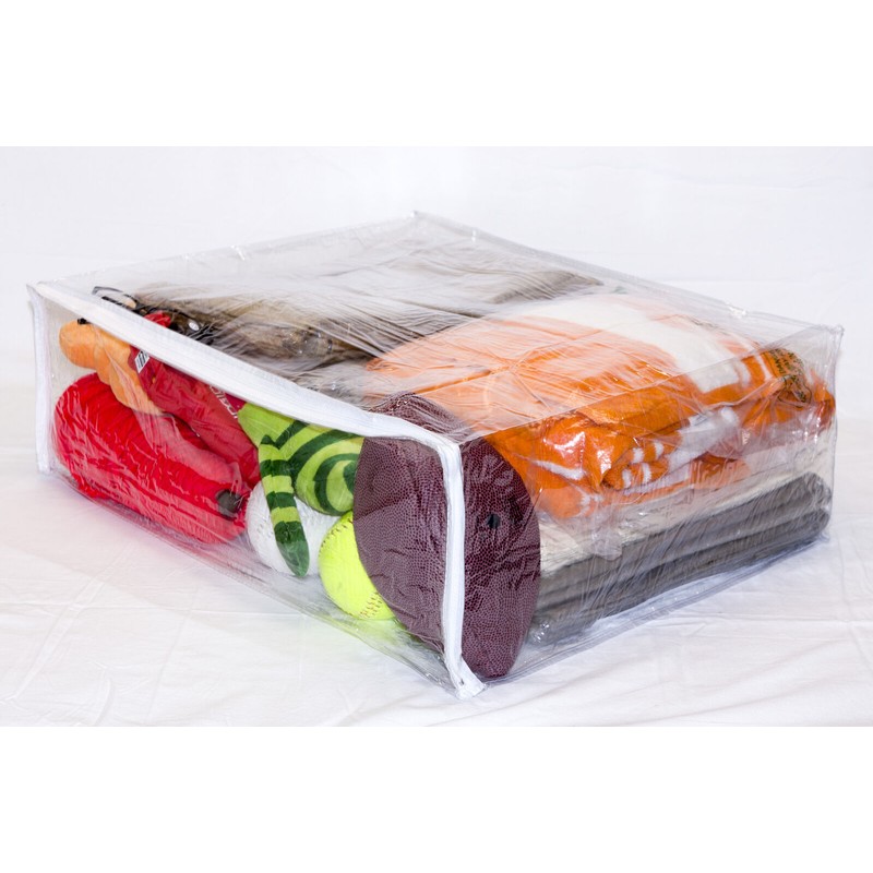 Vinylpac Set of 10 Clear Vinyl Zippered Storage Bags 22