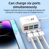 Universal Multi 6 Port USB Hub Wall Charger Station Fast