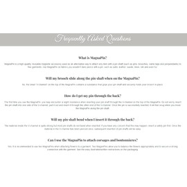 MagnaPin Magnetic Brooch Clasp – No-Pierce Pin Holder for Silk, Leather & Delicate Fabrics – Reusable Name Tag Fastener – Protects Garments from Pinholes