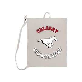 Gertex CFL Canvas Travel Laundry Bag, Extra Large Heavy Duty Canvas Cotton Bag With Drawstring and Should Strap (27" x 21.5"/68.5cm x 54.5cm) (Calgary Stampeders)