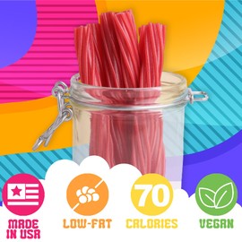 not just good, it's Amish Good Amish Good Gourmet Licorice Twist Candy - Premium Sweet & Chewy Treat, Red Cherry Jumbo Licorice Twist Perfect Snack Under 100 Calories