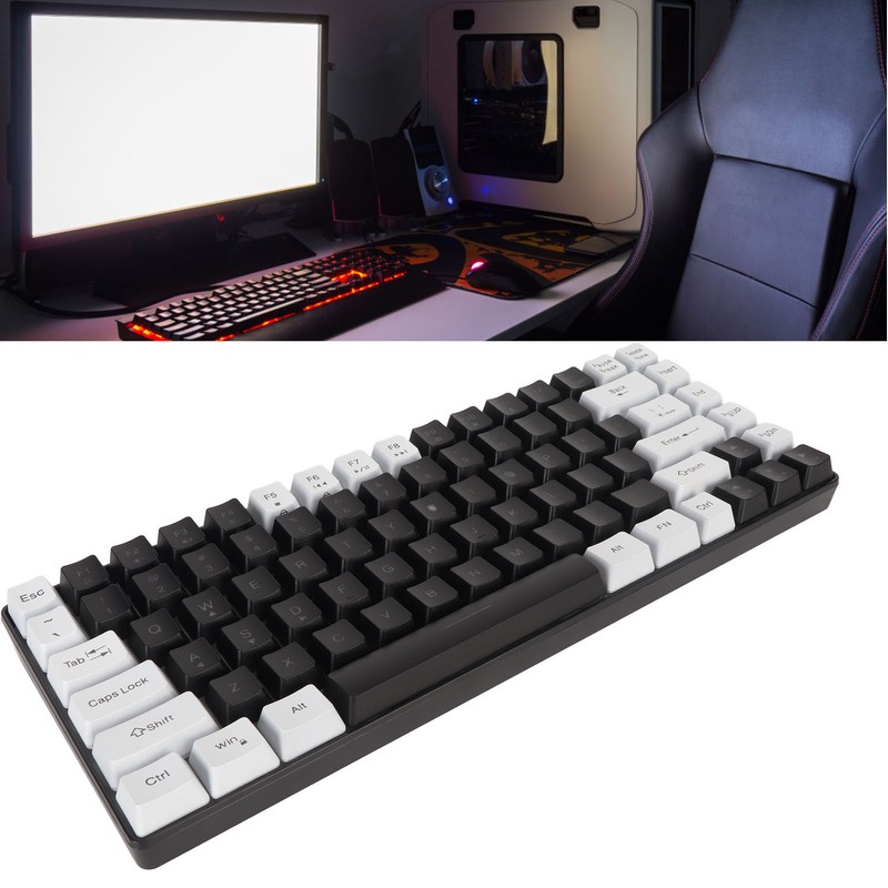 Gaming Keyboard Type C 84 Keys RGB Backlit Ergonomically Curved