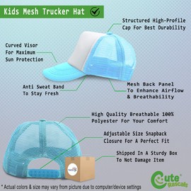 Kids Trucker Hat I Am Kind to Everyone If They are Different Motivational Teamwork Polyester Boys Caps & Girls Caps Light Blue Adjustable