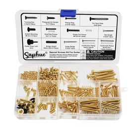 SAPHUE Guitar Screw Kit,201pcs Telecaster Kit, Pickguard Screws,Switch Plate Screws,for Fender/Tele/Strat/Sq,Tuner,Machine Head, Neck Plate,Guitar Strap End Pins,Pickup,Bridge, Guitar Repair Kit
