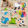 Magifire Wood Puzzles for Toddlers 1-3, Set of 6 Montessori