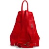 Caspar TL790 Elegant Women's Genuine Leather Backpack - Large, red