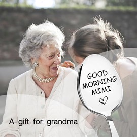 Nana Grandma Birthday Gifts for Mimi Tea Coffee Spoon Gifts for Grandma Retirement Gifts for Granny Grandma I Love You Gifts for Grandmother Nanny Ice Cream Spoon Gifts for Coffee Tea Lover