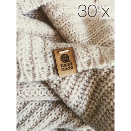 Handmade Leather Labels Model D - (Pack of 30 - First Standard Text)