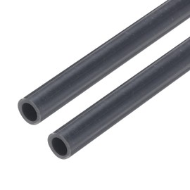 sourcing map 3/16 Inch PVC Rigid Tube Round Pipe Tubing Hardware Tubing 5mm ID 7mm OD 9" Length Dark Grey High Impact for Water Pipe, Crafts, Cable Sleeve 2pcs
