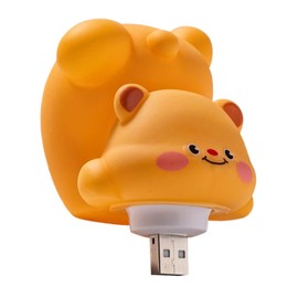 Bear Lamp, Butter Bear Kids Night Light USB, 7 Color Changing, Cute Bear Nursery Decor, Dimmable Table Lamp for Boys Girls Nursery Bedroom