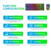 Wireless Gaming Keyboard and Mouse Combo with 87 Key Rainbow