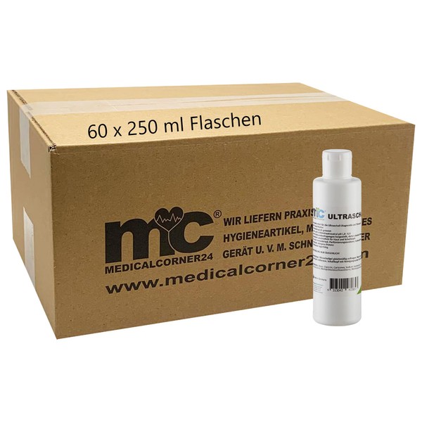 Ultrasonic Gel – 250 ml VE 60 Bottles, Contact Gel 15 kg, Conductive Gel