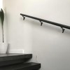 khtumeware 4 Pack 3 Inch Matte Black Hand Rail Bracket