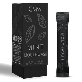 Luxury Mouthwash Packets (20 Individual Packets, Matte White: Mr. and Mrs.)