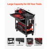 VEVOR 4-Tier Tool Cart with Wheels, 350 lbs Load Capacity,