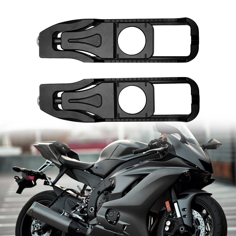 Pair Motorcycle Left Right Chain Adjusters Tensioners Replacement for Yamaha