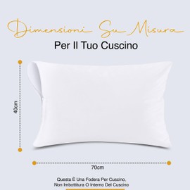 Utopia Bedding Copricuscini Impermeabili 40x70 cm (Set di 4) con Cerniera, Federe Cuscini Letto Certificato Oeko-TEX