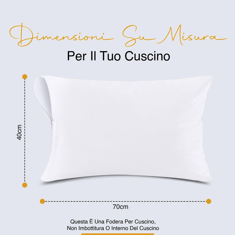 Utopia Bedding Copricuscini Impermeabili 40x70 cm (Set di 4) con