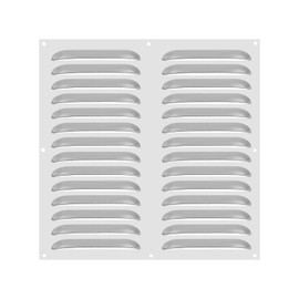 PATIKIL 12 x 12 Inch Stainless Steel Vent Cover, Screen Air Grille Ventilation Cover HVAC Louvered Grill for Home Kitchen Fireplace Bathroom Wall Ceiling, Silver Tone