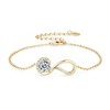 TIMEFASHION 1ct Moissanite Infinity Bracelet, D Color VVS1 925 Sterling