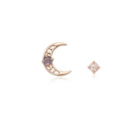 [Custom Made] Sagittarius Dear Moon Tanzanite Constellation Earrings OTE12061VB 0.0 White Navy / [주문제작] 사수자리 디어문 탄자나이트 별자리 귀걸이 OTE12061VB 0.0  화이트  네이비