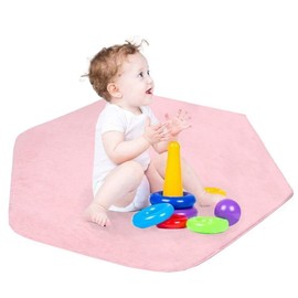 WERSHOW Hexagon Coral Pad Mat for Princess Castle Playhouse for Girls Children Play Tent Indoor and WERSHOW Hexagon Coral Pad Mat for Princess Castle Playhouse for Girls Children Play Tent Indoor and Outdoor Fun(Pink)