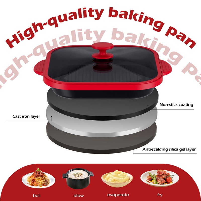 Microwave Grill Pan with Cover - Bacon Cooker, Crisper &