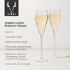 Viski Angled Prosecco Sparkling Wine Glasses, Crystal Clear Long Stemmed